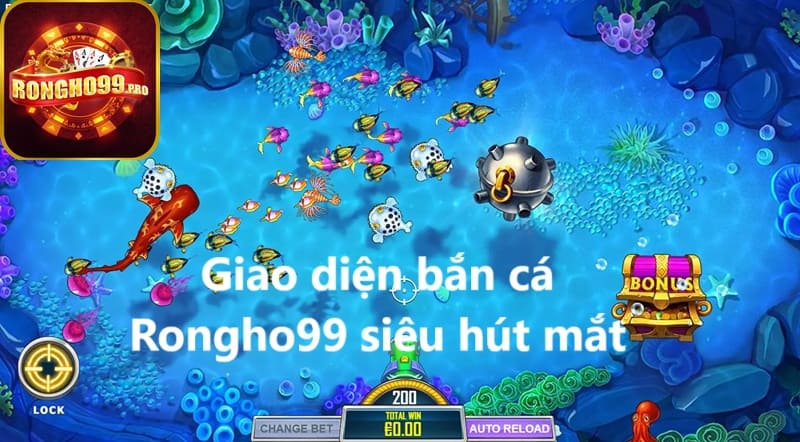 Bắn cá Rongho99 sở hữu giao diện siêu lôi cuốn
